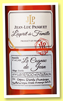 Jean-Luc Pasquet  ‘Le Cognac de Jean’ (49.6%, OB, Grande Champagne, lot #L69/77, 488 bottles, +/-2017?)